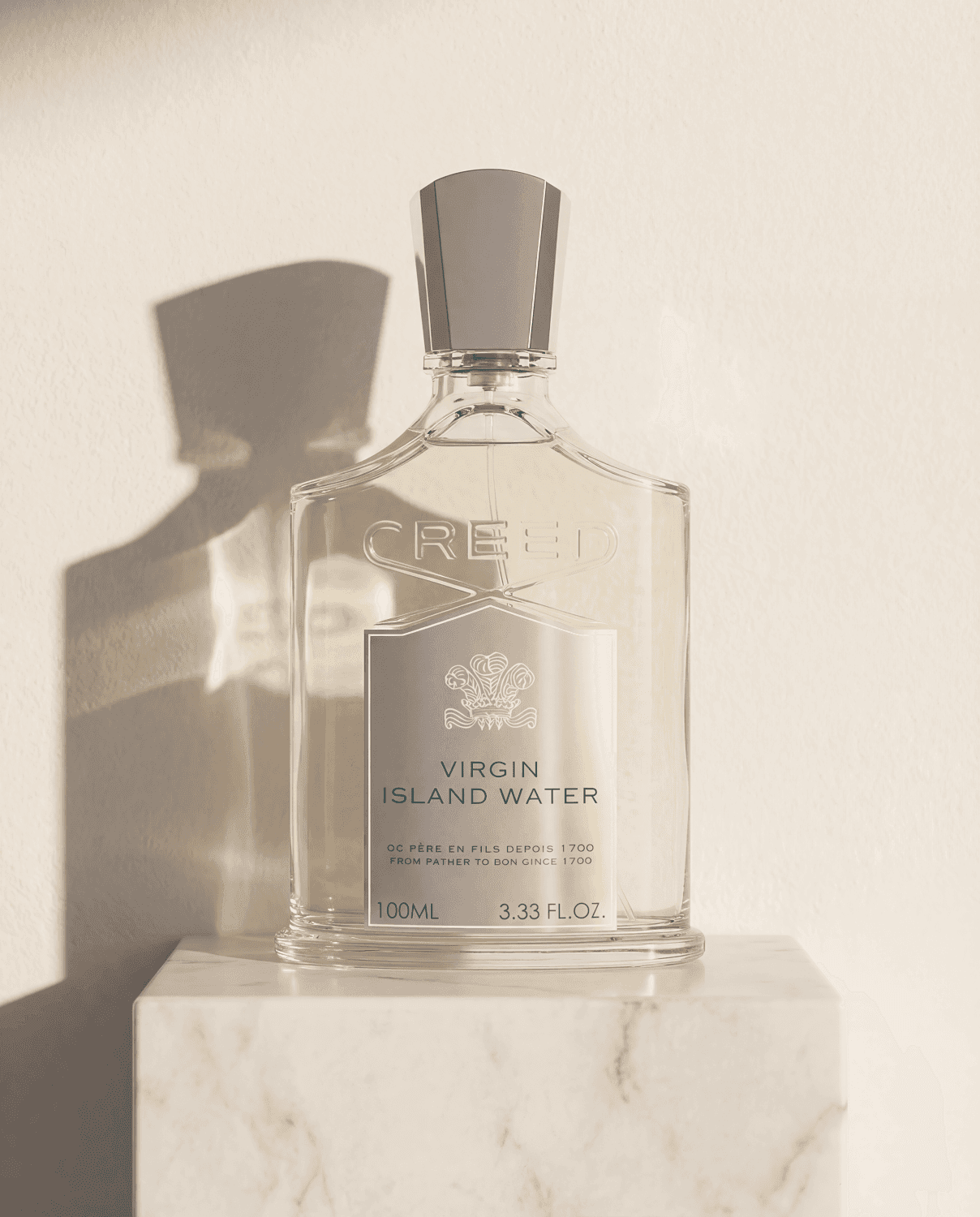 Virgin Island Water by Creed - Marble Product Shot January 2026 Fragrance