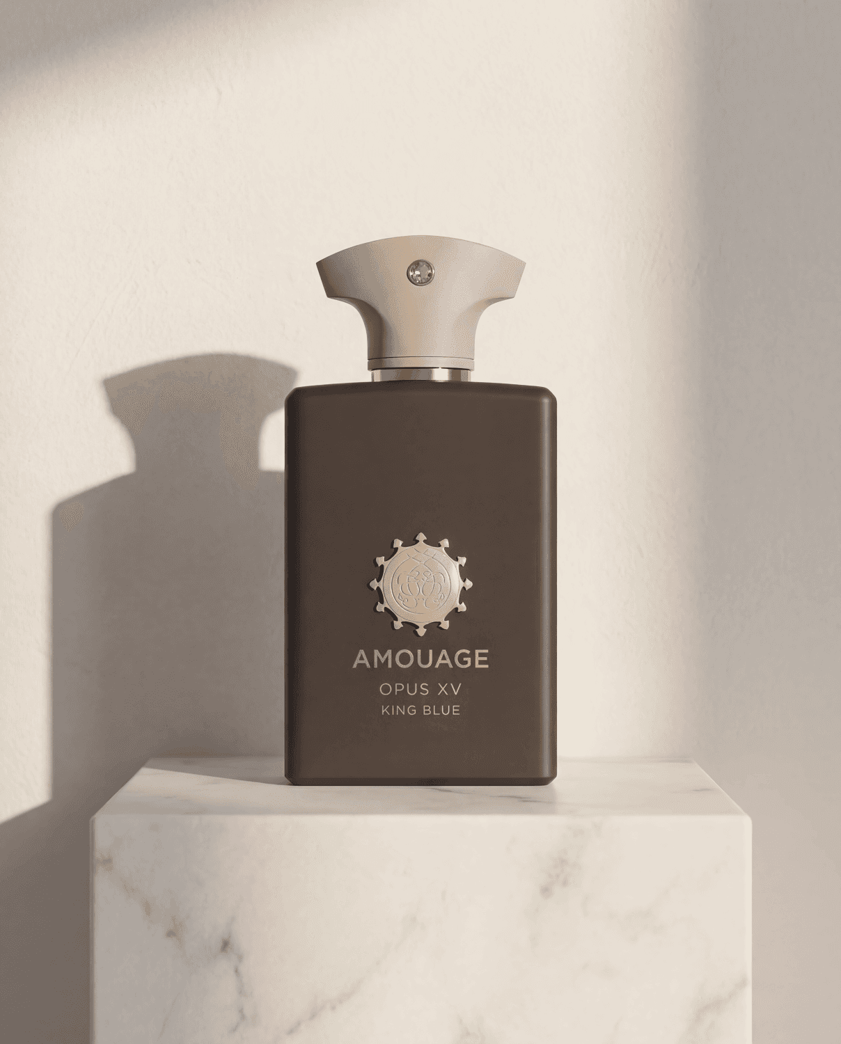 Opus XV – King Blue by Amouage - Marble Product Shot January 2026 Fragrance