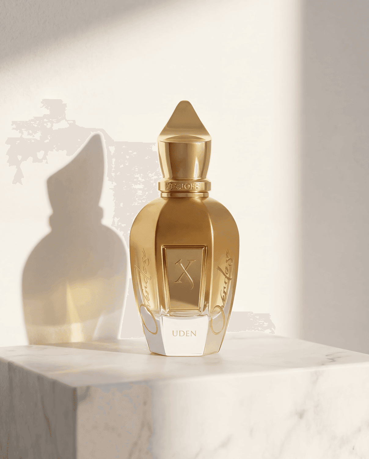 Uden Overdose by Xerjoff - Marble Product Shot January 2026 Fragrance