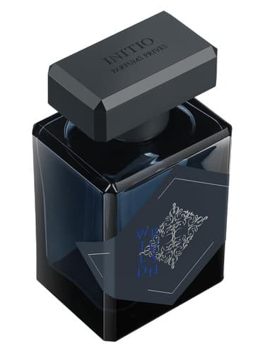 Initio Parfums Prives Wild Rush perfume bottle – blurred decorative background