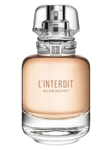 Givenchy L'Interdit Eau de Toilette perfume bottle – blurred decorative background