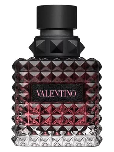 Valentino Valentino Donna Born In Roma Intense perfume bottle – blurred decorative background