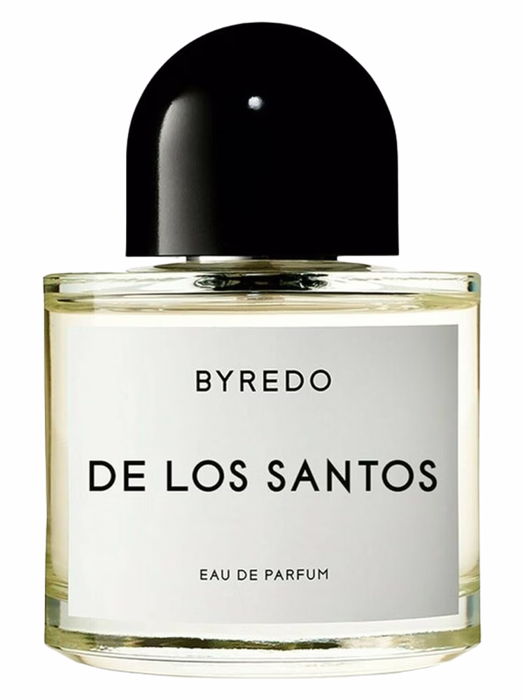 Byredo De Los Santos perfume bottle – blurred decorative background