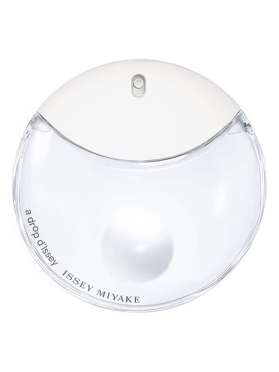 Issey Miyake A Drop d'Issey perfume bottle – blurred decorative background