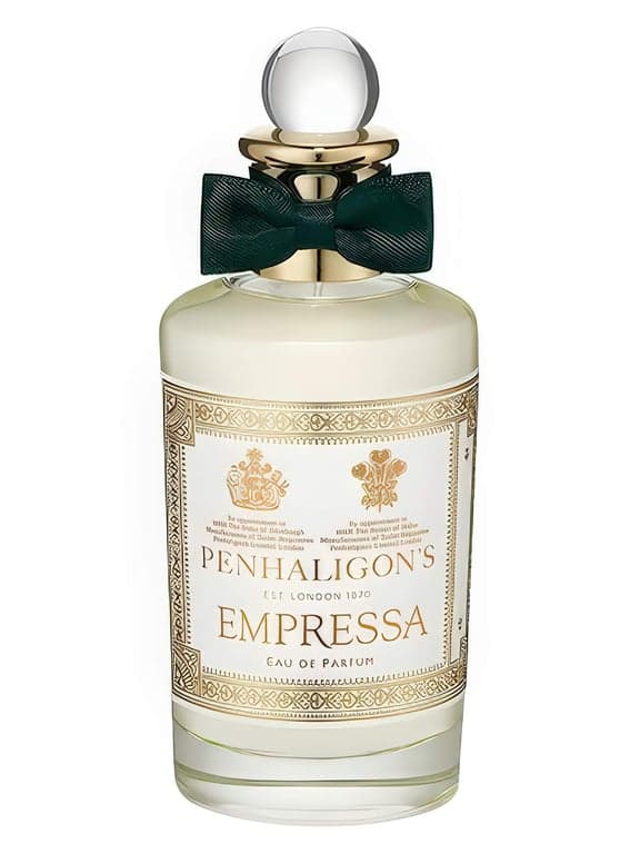 Penhaligon's Empressa perfume bottle – blurred decorative background