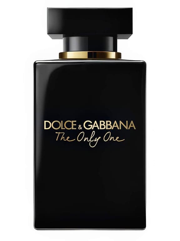 Dolce&Gabbana The Only One Eau de Parfum Intense perfume bottle – blurred decorative background