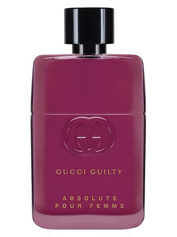 Gucci Gucci Guilty Absolute Pour Femme perfume bottle – blurred decorative background