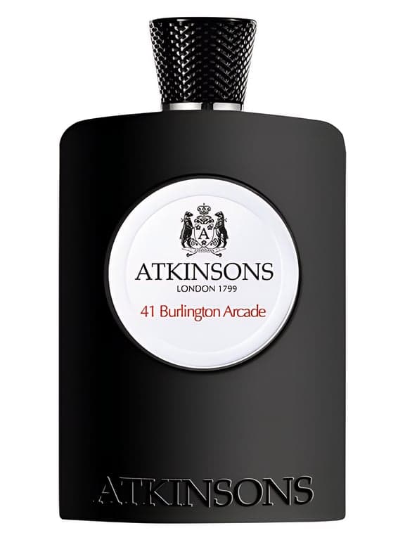 Atkinsons 41 Burlington Arcade perfume bottle – blurred decorative background