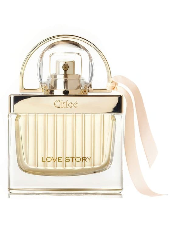Chloé Love Story perfume bottle – blurred decorative background