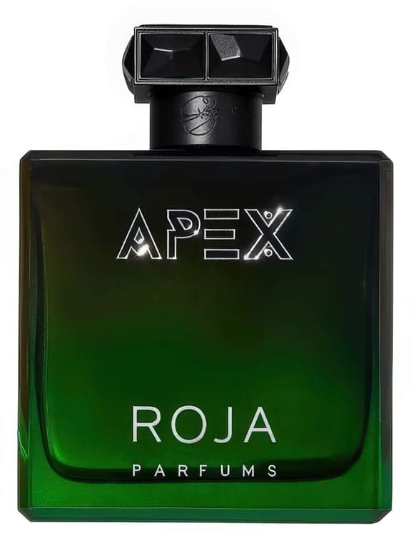 Roja Dove Apex perfume bottle – blurred decorative background