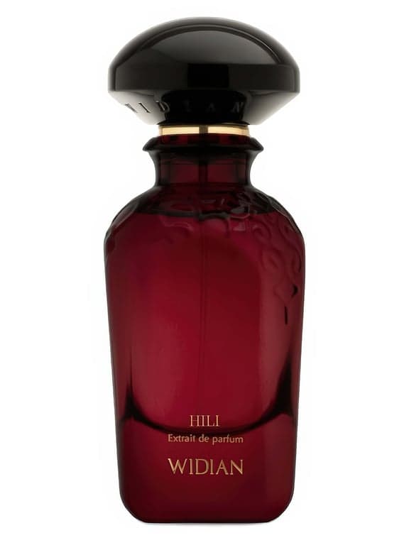 WIDIAN Hili perfume bottle – blurred decorative background
