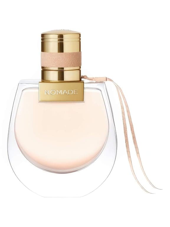 Chloé Nomade perfume bottle – blurred decorative background