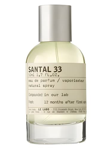 Le Labo Santal 33 perfume bottle - luxury fragrance