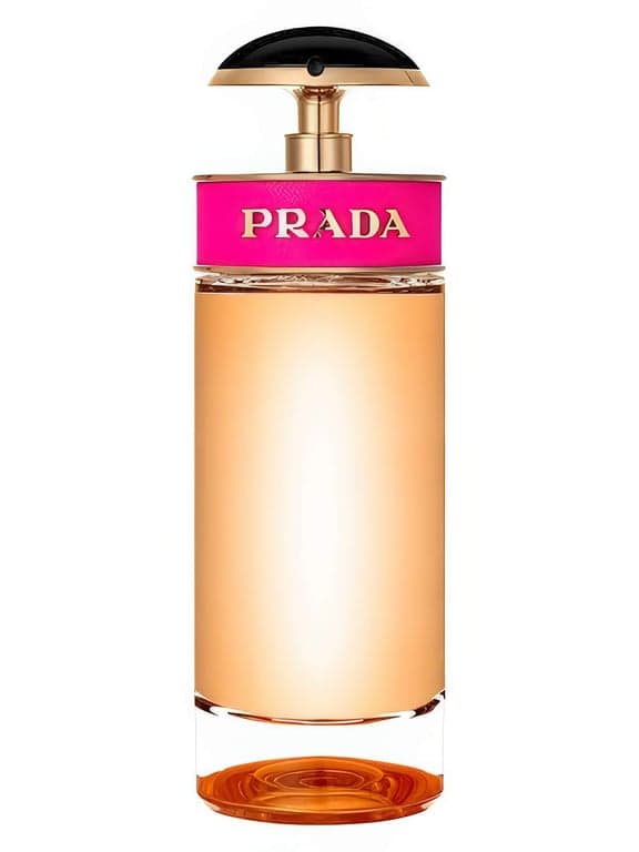 Prada Prada Candy perfume bottle – blurred decorative background