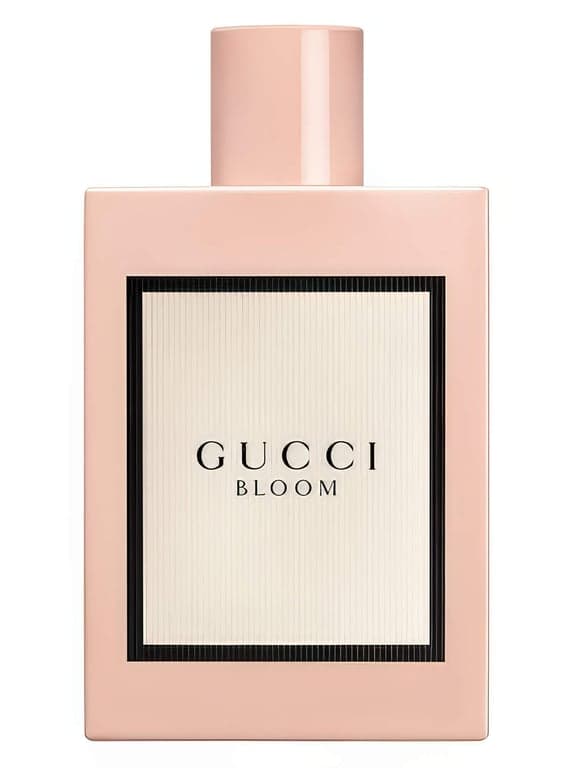 Gucci Gucci Bloom perfume bottle – blurred decorative background
