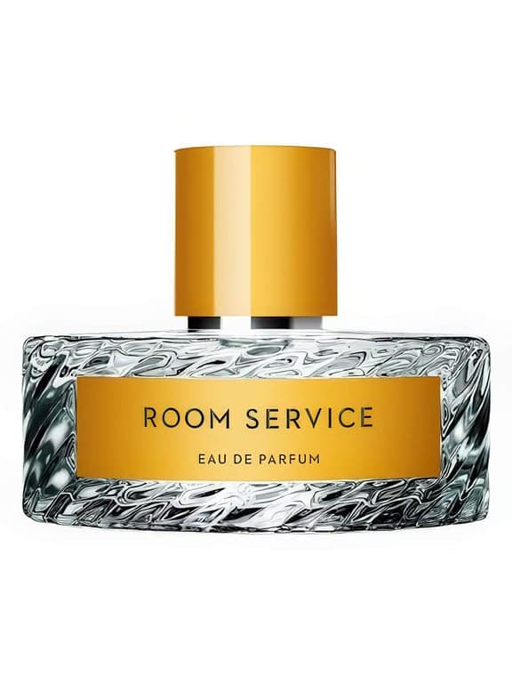 Vilhelm Parfumerie Room Service perfume bottle – blurred decorative background