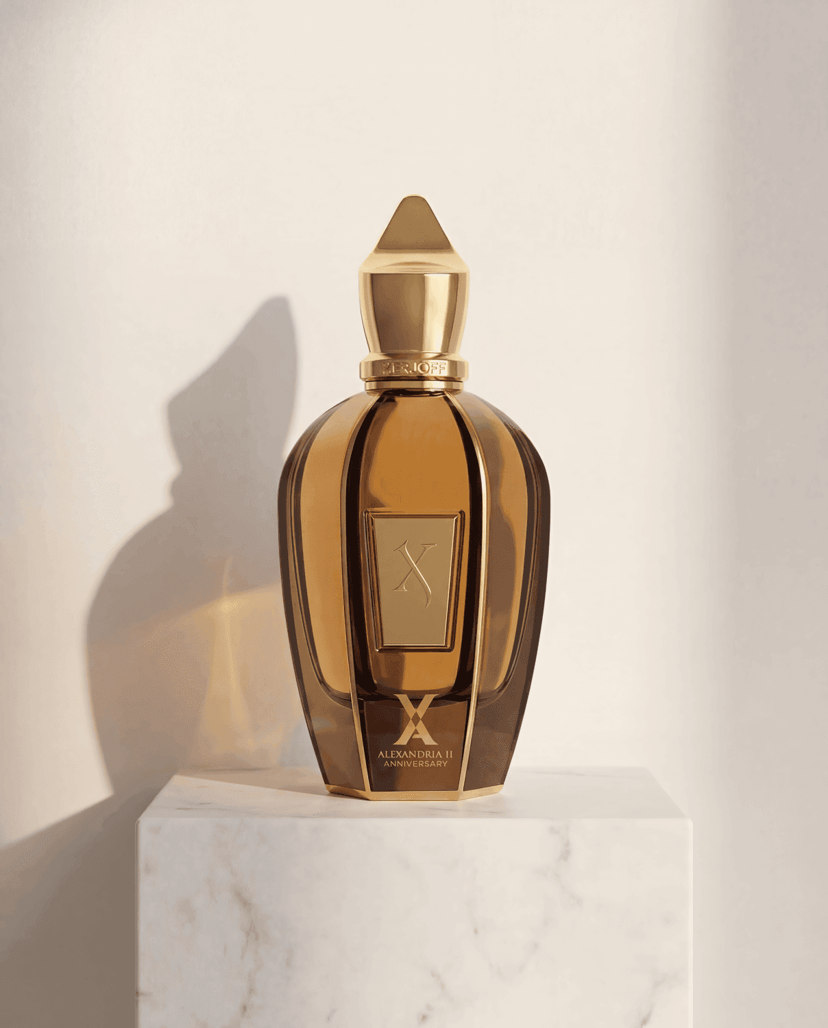 Alexandria II Anniversary by Xerjoff - Marble Product Shot January 2026 Fragrance
