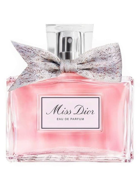 Dior Miss Dior Eau de Parfum (2021) perfume bottle – blurred decorative background