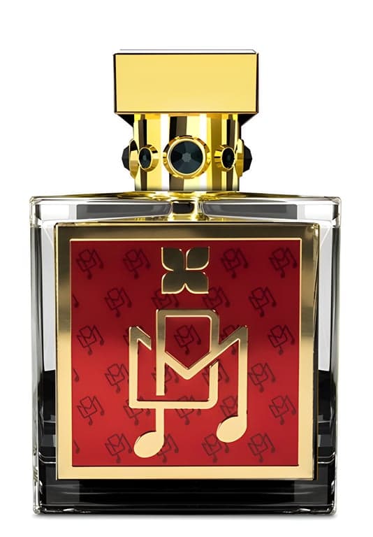 Fragrance Du Bois PM perfume bottle – blurred decorative background