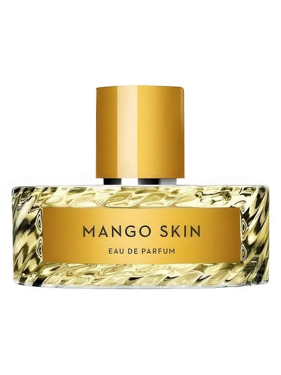 Vilhelm Parfumerie Mango Skin perfume bottle – blurred decorative background