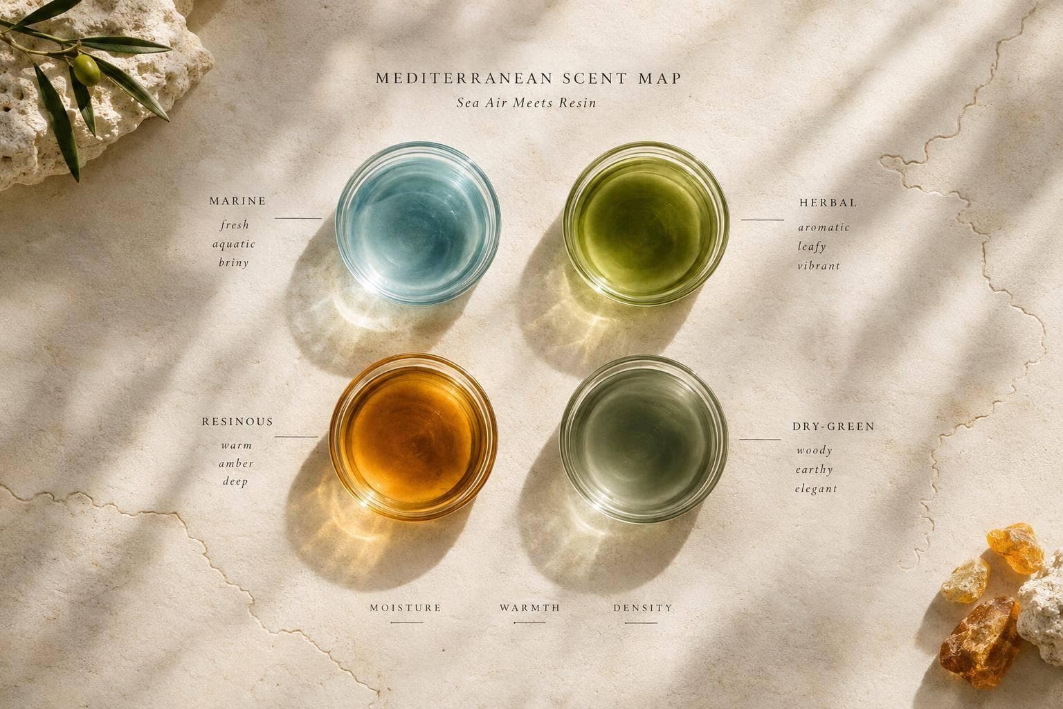Sea Air Meets Resin: Mediterranean Scent Map