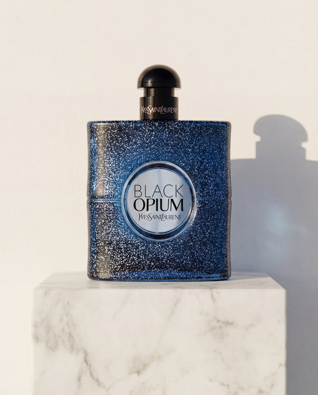 Black Opium Intense by Yves Saint Laurent - Marble Product Shot January 2026 Fragrance