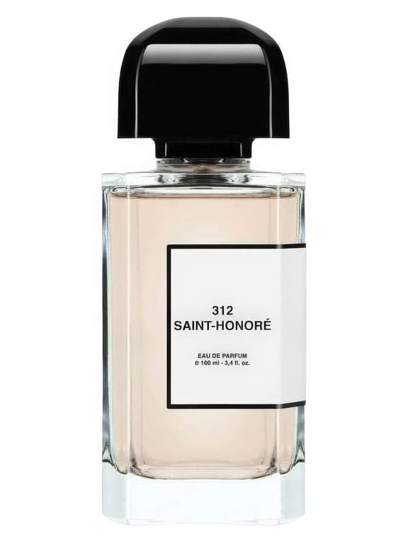BDK Parfums 312 Saint-Honoré perfume bottle – blurred decorative background