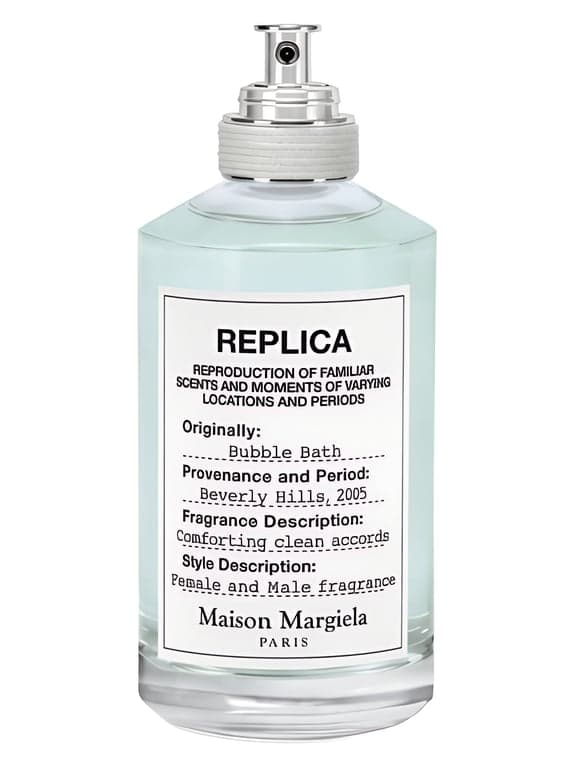 Maison Margiela Bubble Bath perfume bottle – blurred decorative background