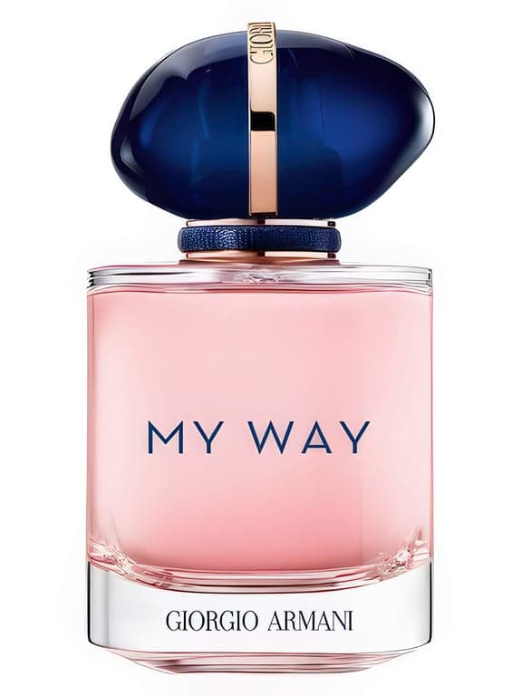 Giorgio Armani My Way perfume bottle – blurred decorative background
