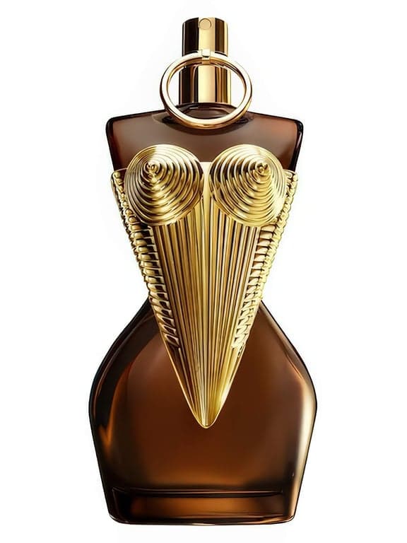 Jean Paul Gaultier Gaultier Divine Elixir perfume bottle – blurred decorative background