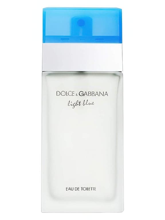 Dolce&Gabbana Light Blue perfume bottle – blurred decorative background