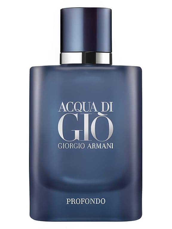 Giorgio Armani Acqua di Giò Profondo perfume bottle – blurred decorative background