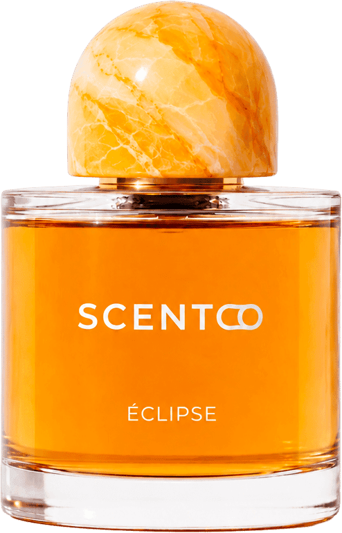 Scento Eclipse perfume bottle – blurred decorative background
