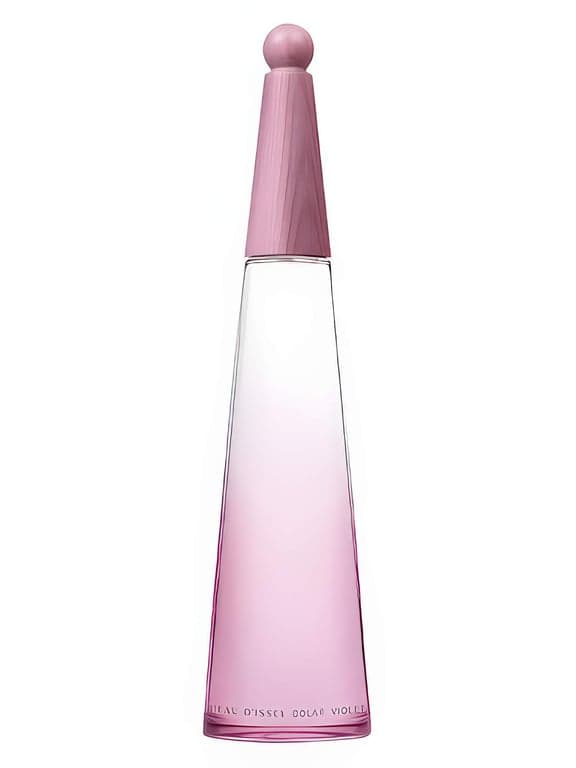 Issey Miyake L'Eau d'Issey Solar Violet perfume bottle – blurred decorative background