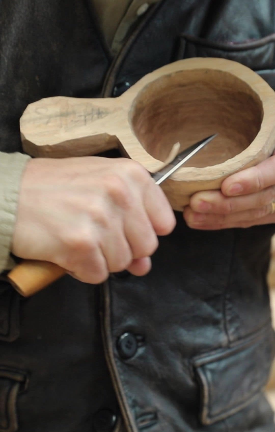 Thought of her each step of the process. Gift for my wife.    #woodcraft #woodcarving #kuksa #woodencup #keepcraftalive 