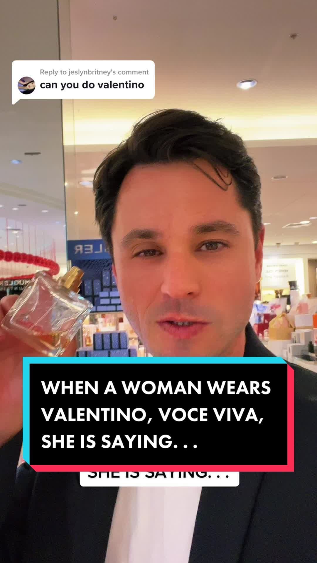 Replying to @jeslynbritney WHEN A WOMAN WEARS VALENTINO, VOCE VIVA, SHE IS SAYING. . . @Valentino #fragrance #perfume #parfum #women #ladies #foryou 