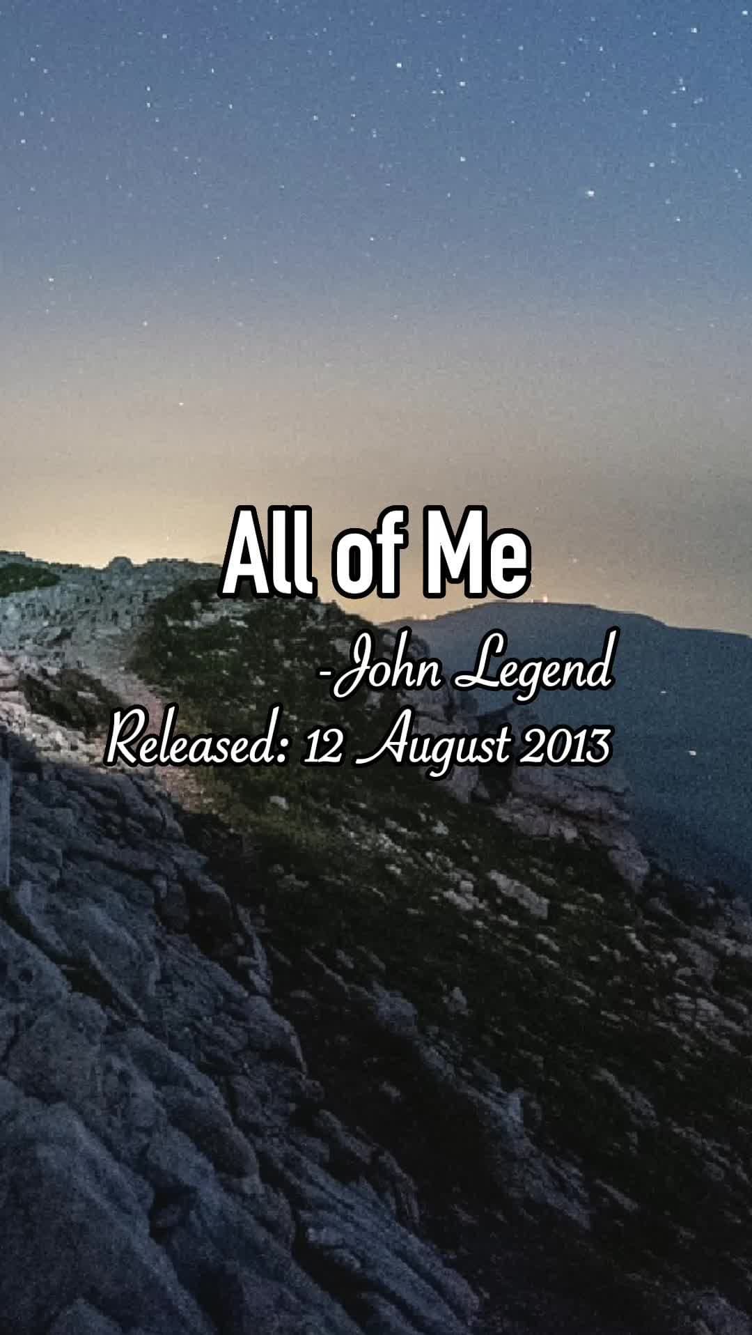 English Classic Song : All Of Me - John Legend  #allofme  #johnLegend #fyp #foryou #music #MusicForMyNight #fullSong #lyrics_songs #bestsong 