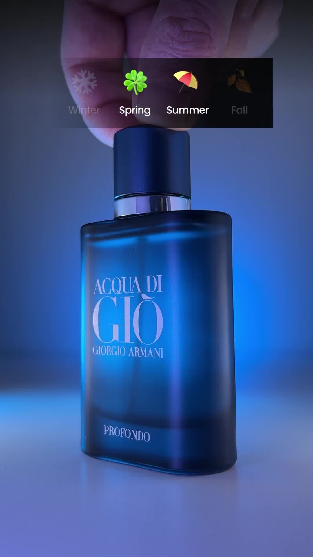 A captivating fragrance that combines marine and woody notes to create a refreshing and sensual scent.

Season: 🍀 Spring, ⛱ Summer
For:  🌞 Day
Longevity: ⭐ 3.5 - Semi moderate
Sillage: ⭐ 2.5 - Semi moderate

Giorgio Armani Acqua di Giò Profondo

 #fragrancelover #fraghead #fragrance #fragranceaddict #formen #mensfragrance #fragrancecollection #colognecollection #collection #cologne #perfume #parfum #sotd #scentme #scentoftheday #niche #designer #designerfragrance #nichefragrance #fragcomm #giorgioarmani #giorgioarmaniacquadigioprofondo #giorgioarmaniprofondo #profondo #acquadigioprofondo 