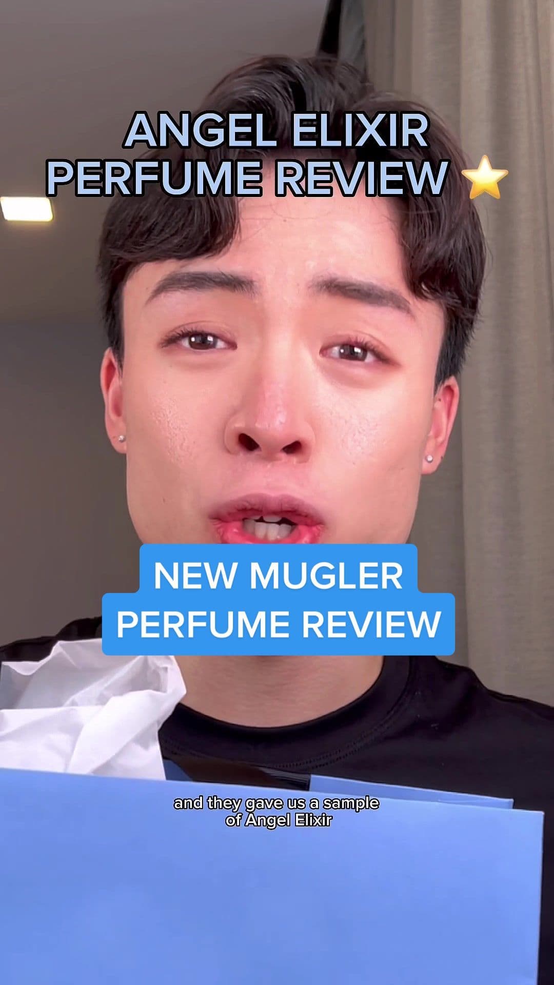 so after the madness of rhe h&m x mugler collab i realized they gave me a sample of the new angel elixir, so im excited to test it out! #newperfume #angel #angelelixir #mugler #thierrymugler #muglerhm #perfumereview #longlastingfragrance #perfumesforwomen 