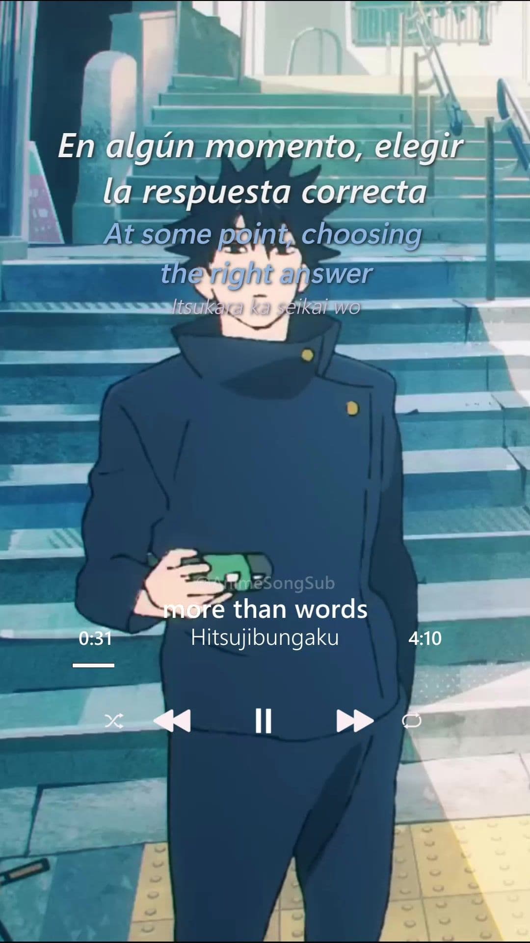 Jujutsu Kaisen Ed 4 - more than words (Hitsujibungaku) #jujutsukaisenseason2episode3 #JujutsuKaisenTemporada2 #JujutsuKaisen #JujutsuKaisenShibuyaArc #SorcererFight #morethanwords #Hitsujibungaku #Anime #Ending #SubEnglish #SubEspañol #FYP #Lyrics #Letra