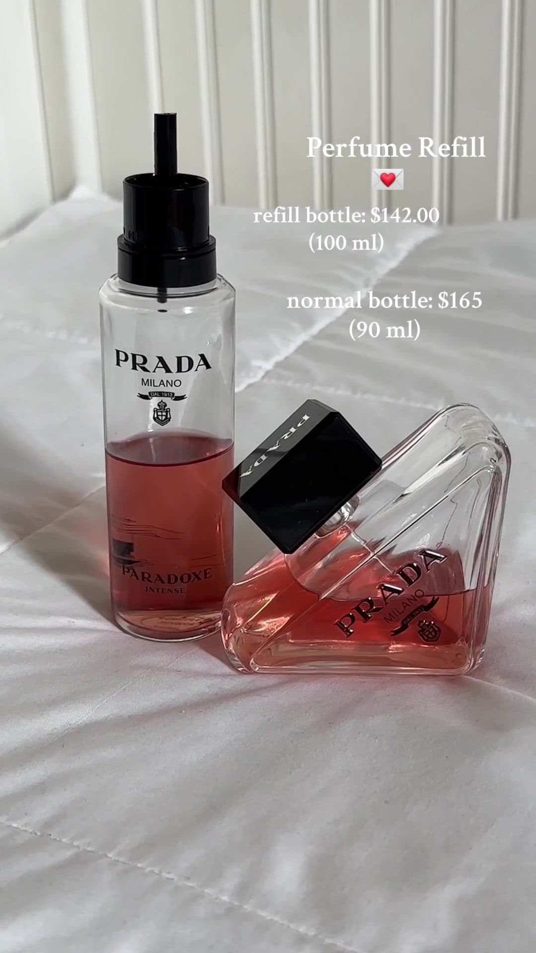 did you know you can restock on your fave perfumes for cheaper? 👀 @Prada #paradoxeintense 