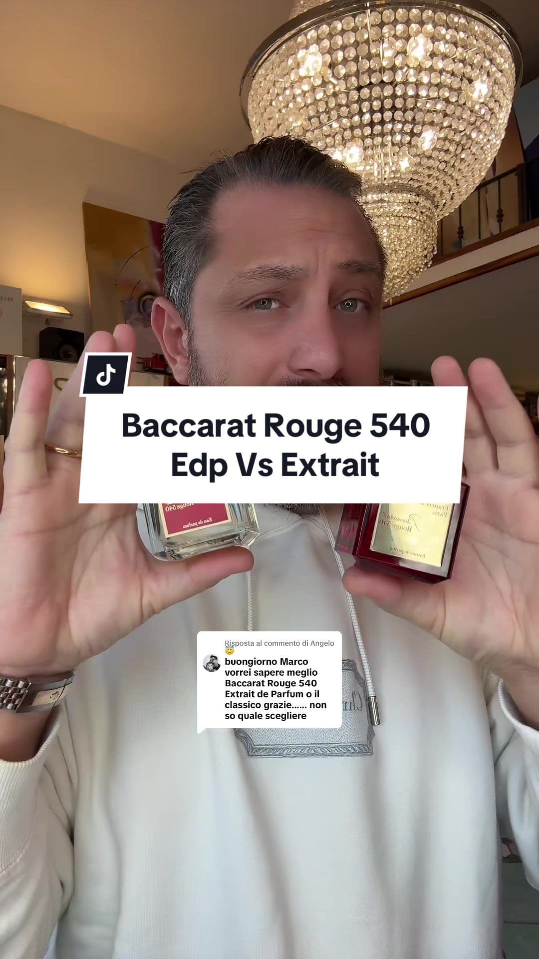 Risposta a @Angelo 😇 Baccarat Rouge 540 versione eau de parfum o extrait ?! #profumo #maisenzaprofumo #profumi #profumeriadinicchia #profumeriaartistica #profumidascia #tiktokitalia #profumidilusso #baccaratrouge540 #maisonfranciskurkdjian #franciskurkdjian 