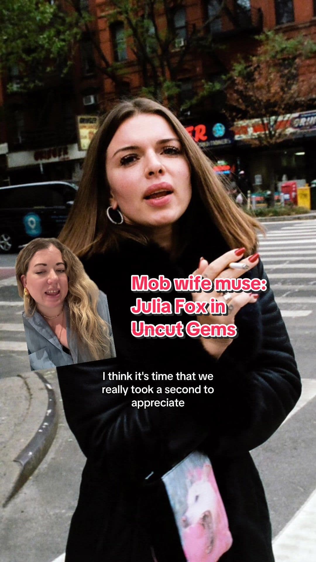 Honestly every look in this movie was a full mood 💅🏼 #mobwife #mobwifeaesthetic #juliafox #uncutgems #juliafoxstyle 