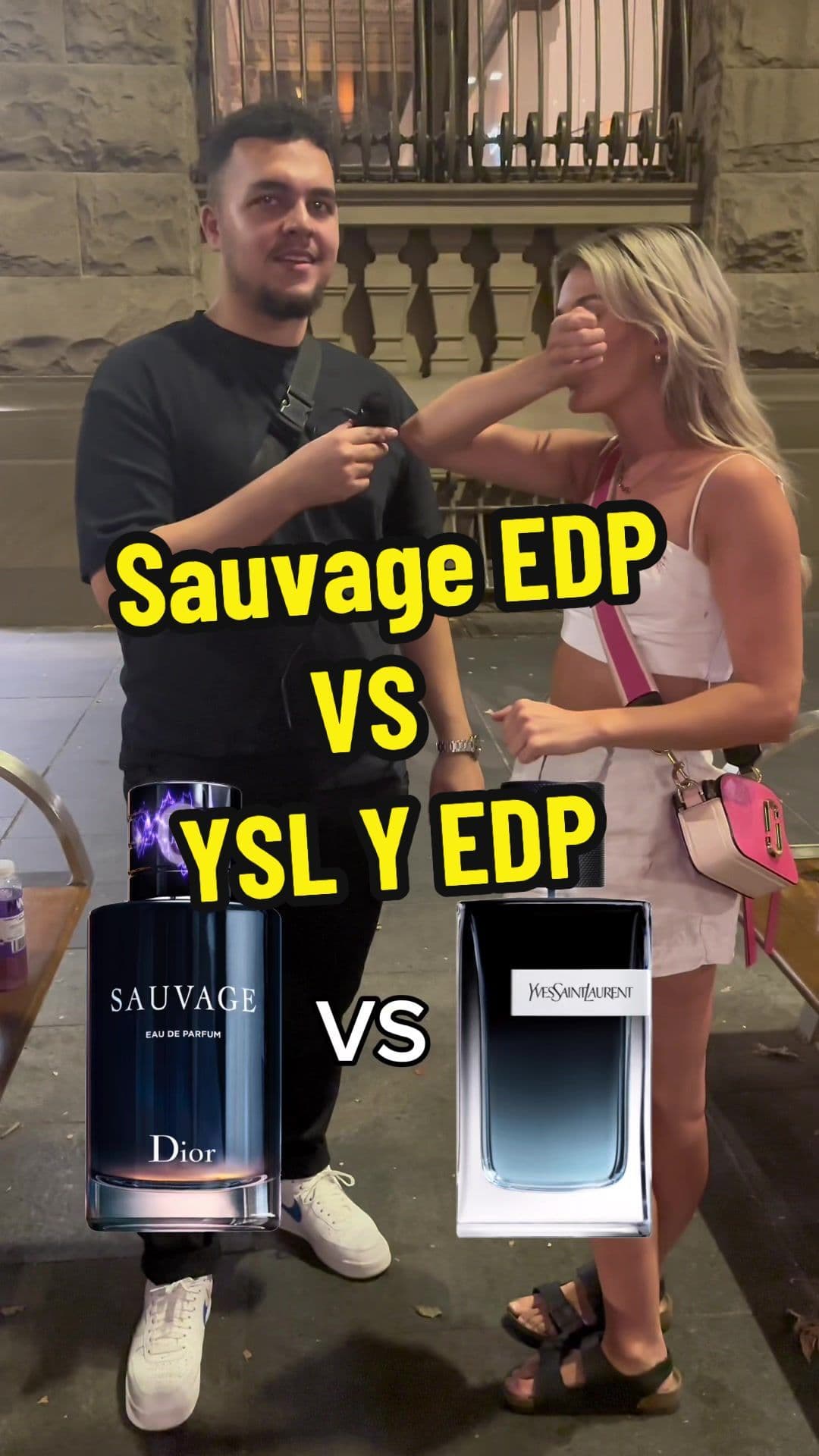 Dior Sauvage EDP vs YSL Y EDP #fragrancetok #mensperfume #colognes #fragrances #perfumetok 