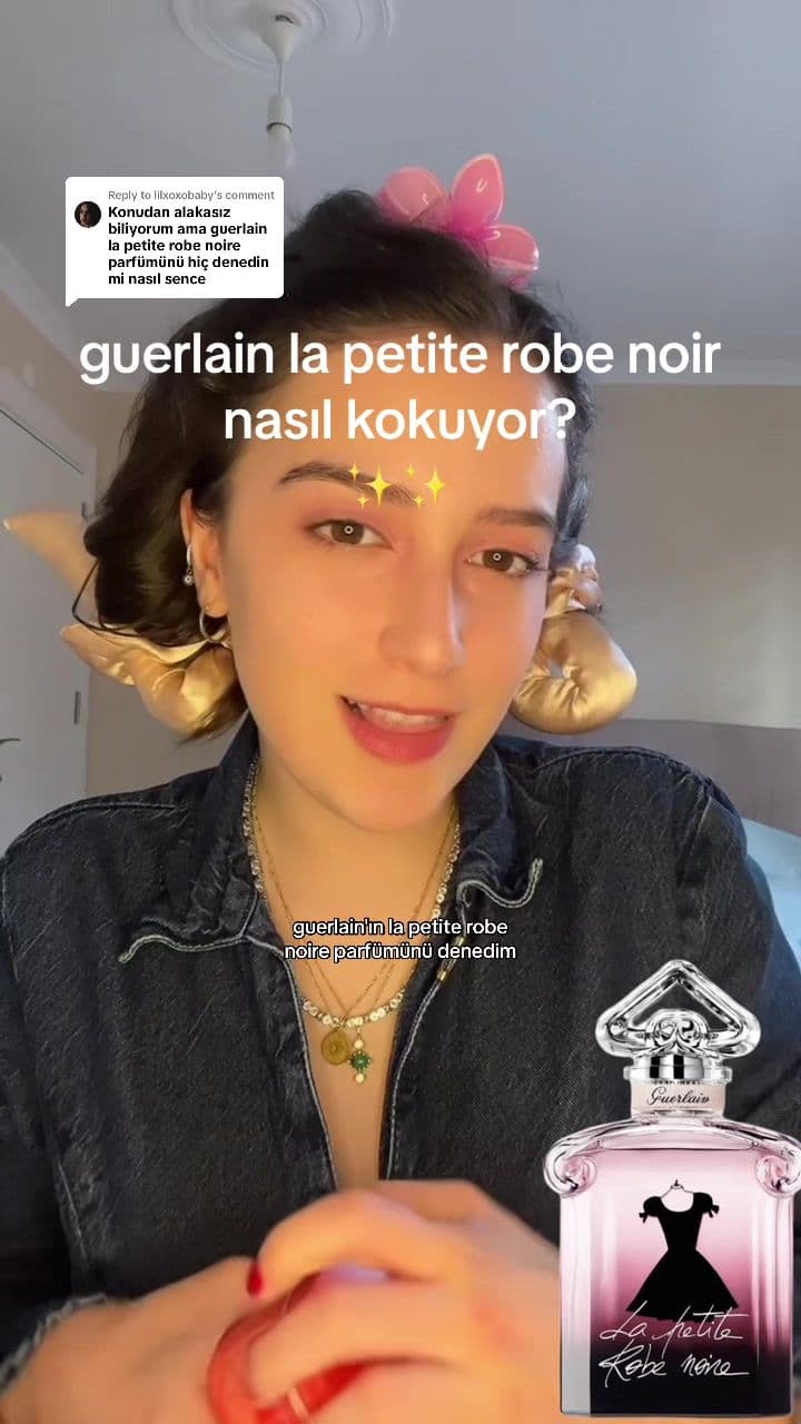 Replying to @lilxoxobaby guerlain'ın la petite robe noire parfümünü yorumladımm 💓 guerlain'ın bu tip şişelerdeki diğer parfümlerini de yorumlamamı isterseniz yorumlarda yazın 💌✨ #guerlainlapetiterobenoir #parfümyorumluyorum #parfümyorum #parfümönerisi #parfümönerisikadın #parfümtiktok #fyp #keşfet #reels 