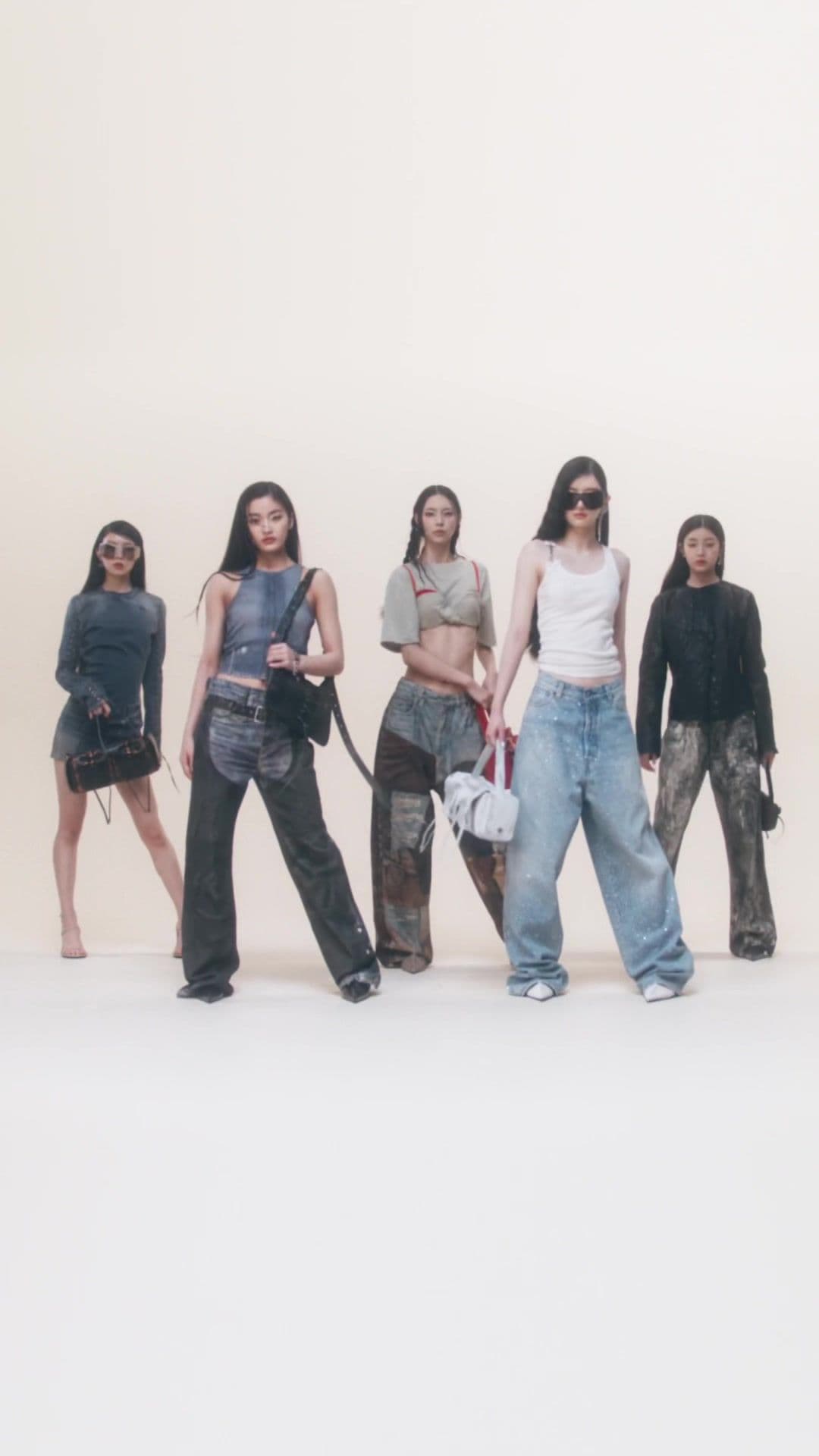 Introducing @ILLIT, the five new faces of #AcneStudios.   Starring: YUNAH, MINJU, WONHEE, MOKA and IROHA, the members of rising K-pop band ILLIT, photographed by Charlotte Wales in #AcneStudios SS24 collection.   Music: ‘My World’ by ILLIT
