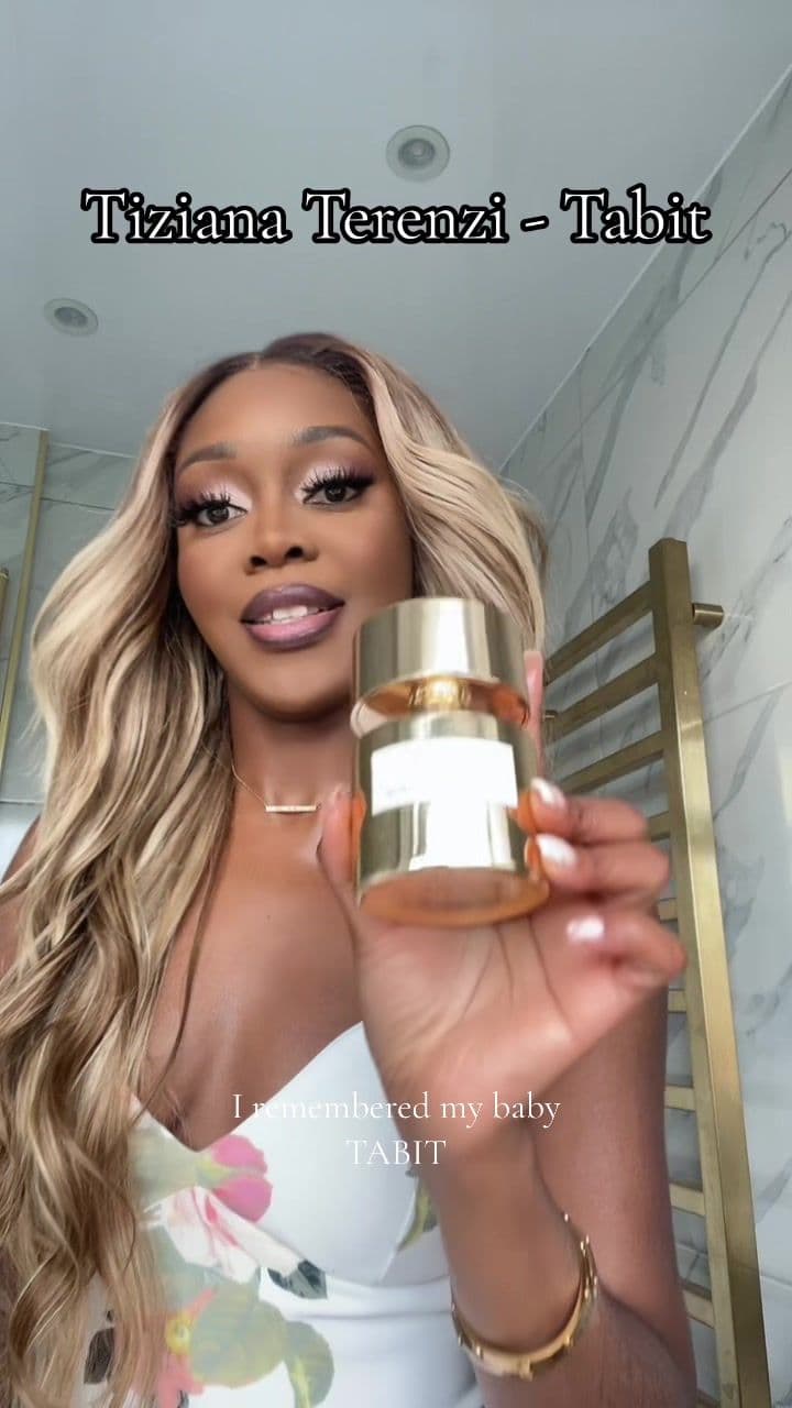 Spring wedding guest scent🌸 I chose Tabit after I had already started with Delina Exclussif. Tabit embodies feminity in a bottle- fruity, floral & flirty. This a luxurious fragrance, perfect for special occasions✨ #tabit #tizianaterenzi #springfragrance #perfumetiktok #complimentgetterperfumes #fyp #makeup 