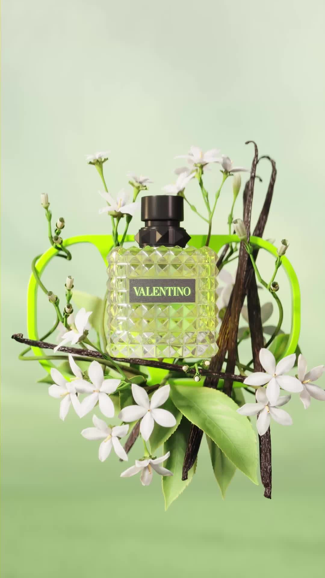 Discover Born in Roma Donna Green Stravaganza, a floral-ambery woody fragrance with its extravagant blend of sensual Lapsang Souchong tea accord and opulent jasmine absolute.    #borninroma #valentinobeauty @Valentino 
