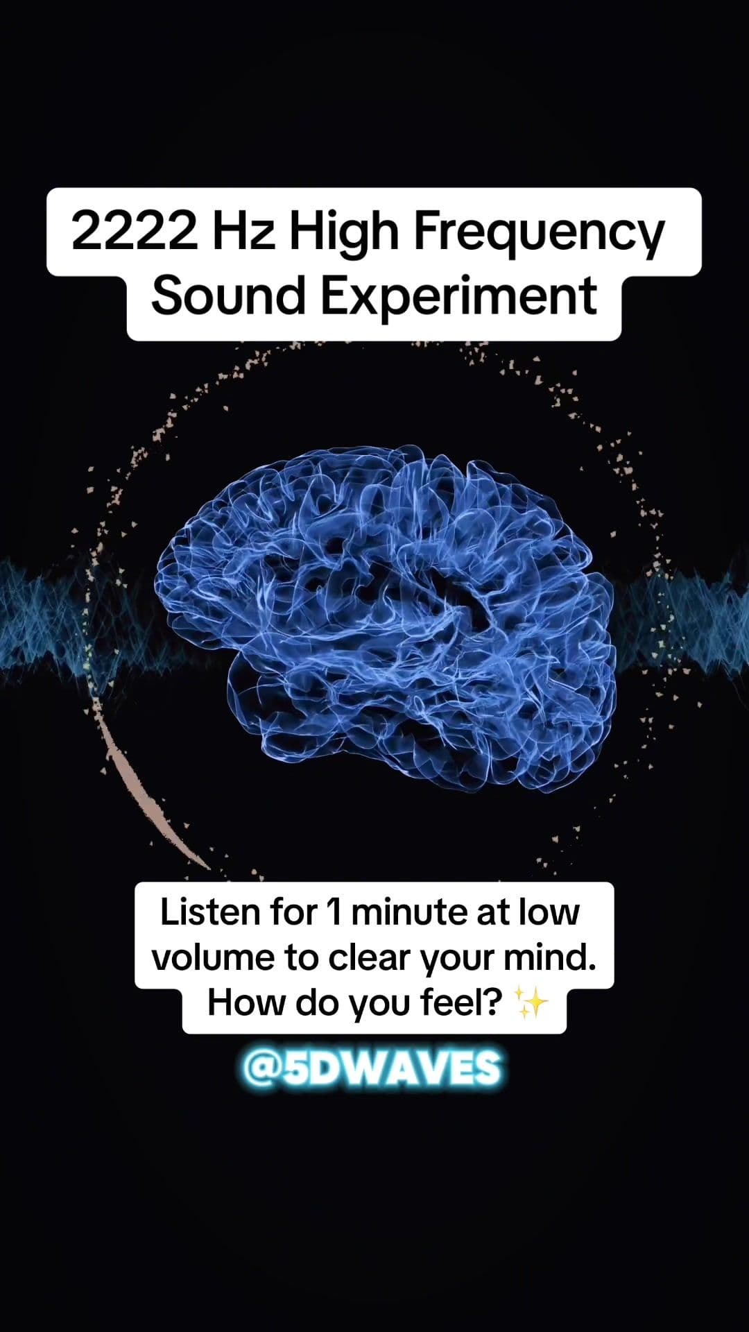 2222 Hz High Frequency Sound Experiment 🧠✨ Listen at a comfortable volume for 1 minute to clear your mind & boost awareness. How do you feel?  #meditation #meditationmusic #frequency #puretone #healingtones #soundexperiment #soundtherapy #adhd #neurodivergent #focus #brainwaves #mentalhealth #2222hz #higherconsciousness #spirituality 
