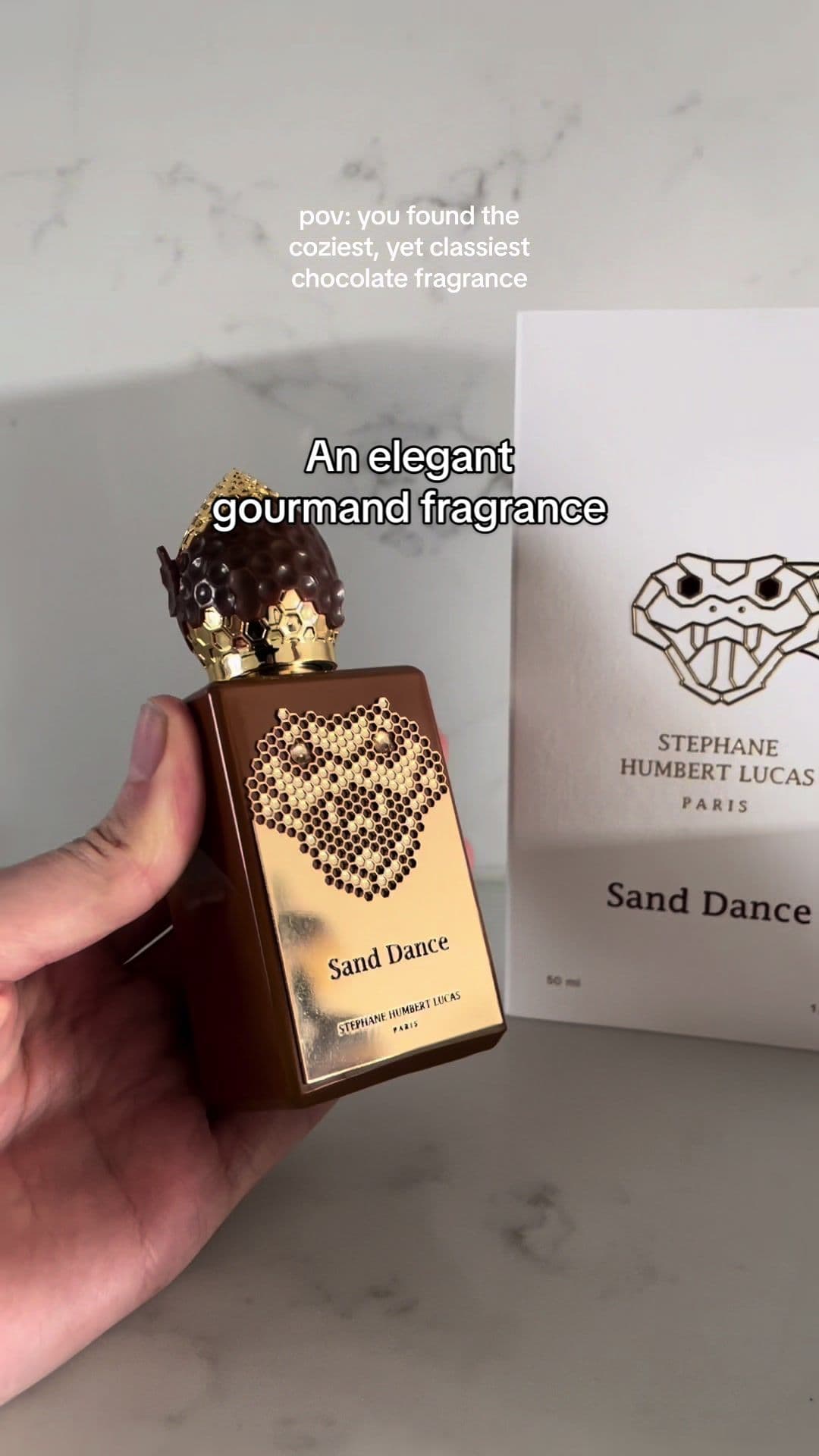 Unboxing the latest addition to my wishlist: “Sand Dance” by Stephane Humbert Lucas  🍫🥃🍊🪵 A mature and elegant take on a gourmand fragrance, can’t wait to wear this during fall/winter. Top: Whiskey, coriander, mandarin Middle: Cacao, sandalwood, cashmere Base: Tonka bean, benzoin, styrax, white cedar, patchouli #perfume #fragrance #perfumetok #fragrancetiktok #cologne #unboxing